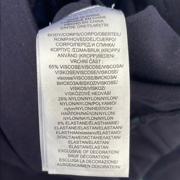 Lauren Ralph Lauren Blue with Green Side Stripe Sweatpants Pants 3X - Picture 6 of 12